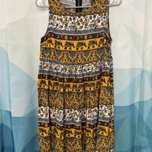 Forever 21 Yellow and Orange Sleeveless Sundress